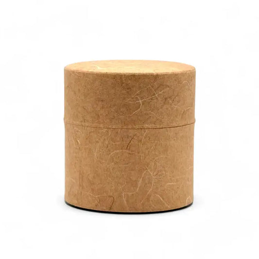 Mikan Orange Washi Paper Wrapped Tea Canister (S) - Japanese Chazutsu