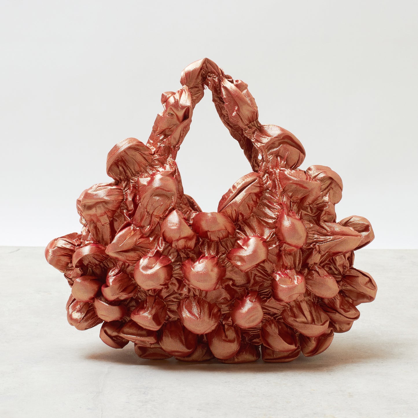 Large Pom-Pom Bag Metallic