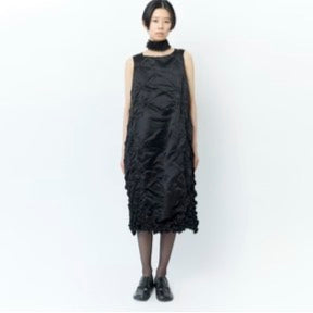 Sleeveless Dress with Poco-Poco Shibori