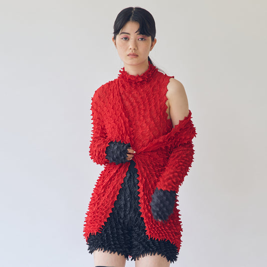 Spiky Shibori Cardigan - Chiffon