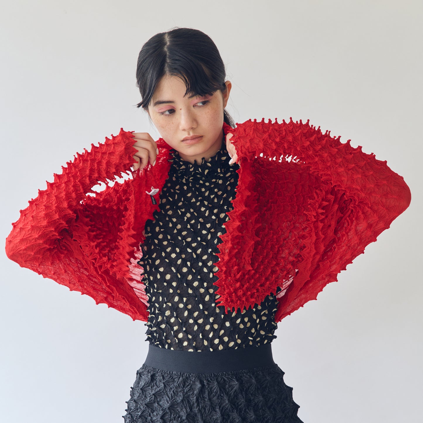 Spiky Shibori Cardigan - Chiffon