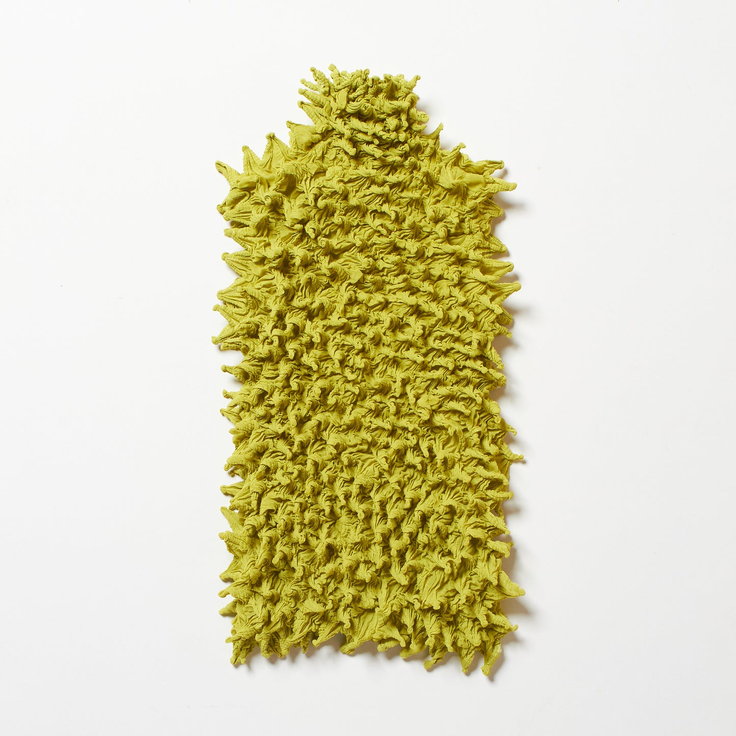 Spiky Shibori Sleeveless Turtleneck Top - Chiffon, Solid Color