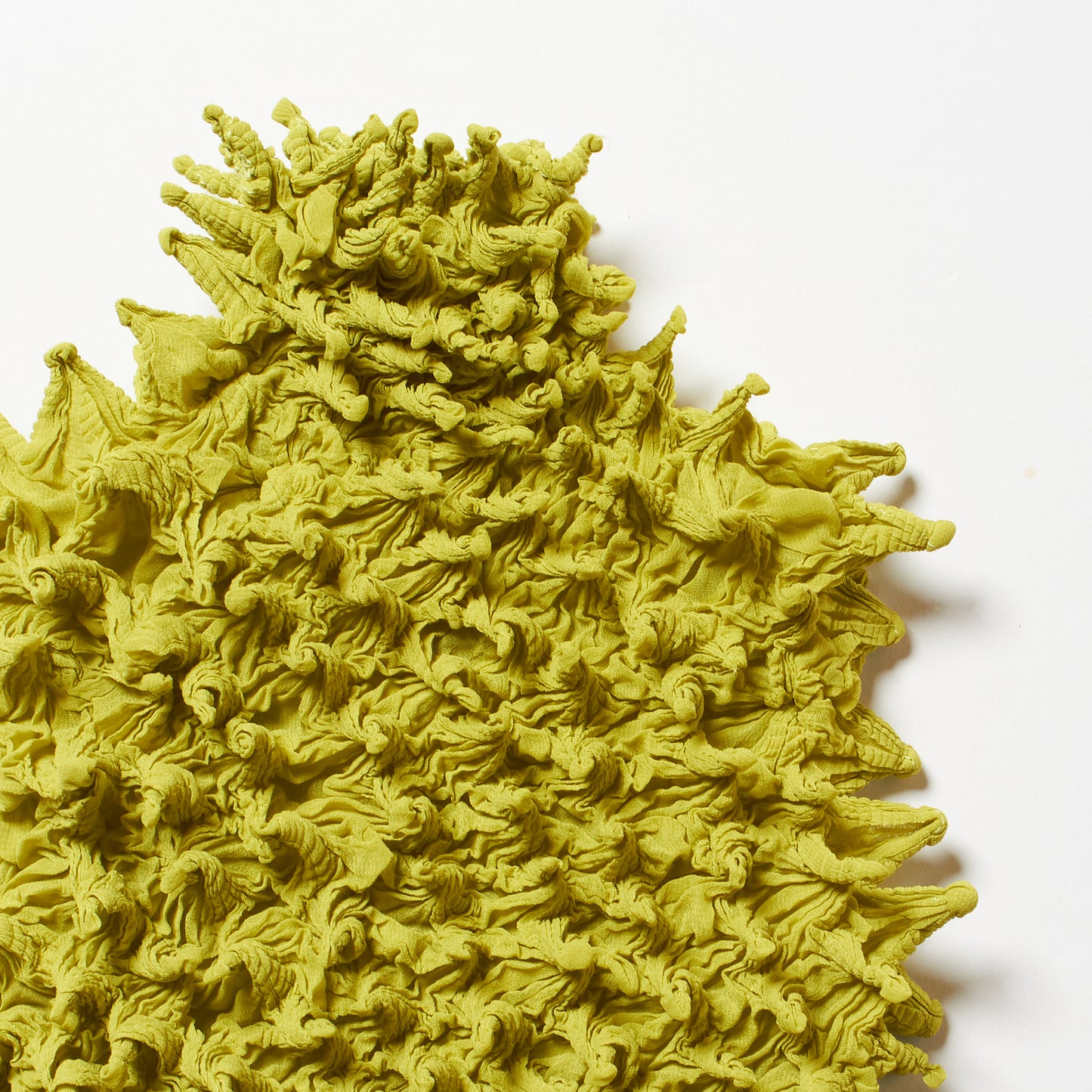 Spiky Shibori Sleeveless Turtleneck Top - Chiffon, Solid Color