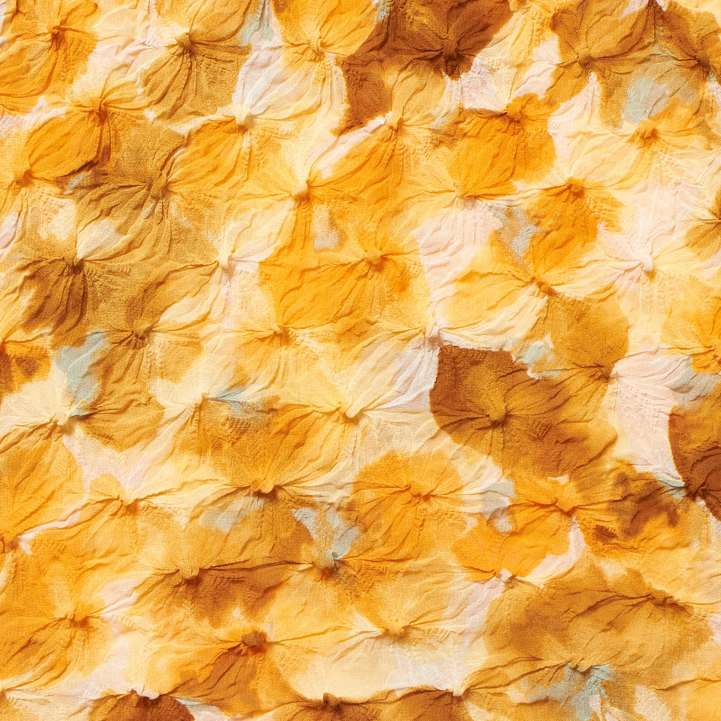 Spiky Shibori Sleeveless Turtleneck Top - Chiffon, Random Dye