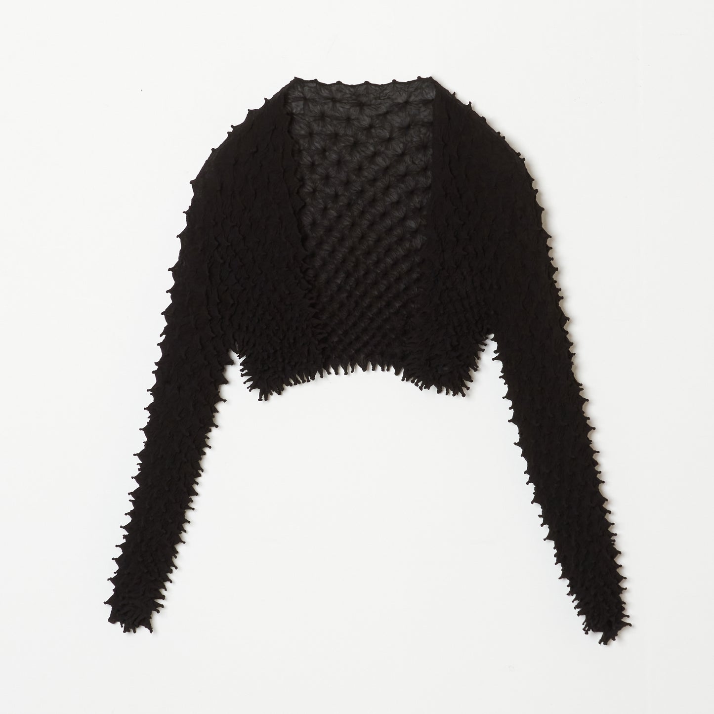 Spiky Shibori Cropped Cardigan - Chiffon