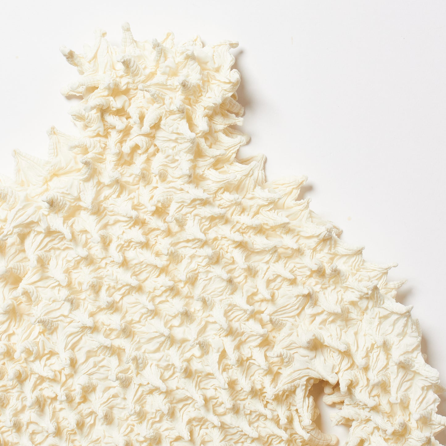 Spiky Shibori Long Sleeve Turtleneck Top - Crepe De Chine