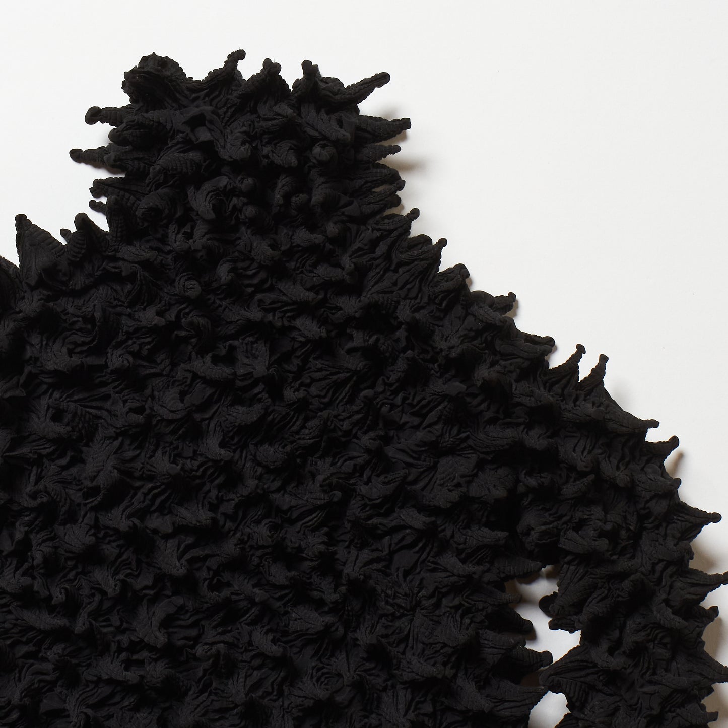 Spiky Shibori Long Sleeve Turtleneck Top - Crepe De Chine