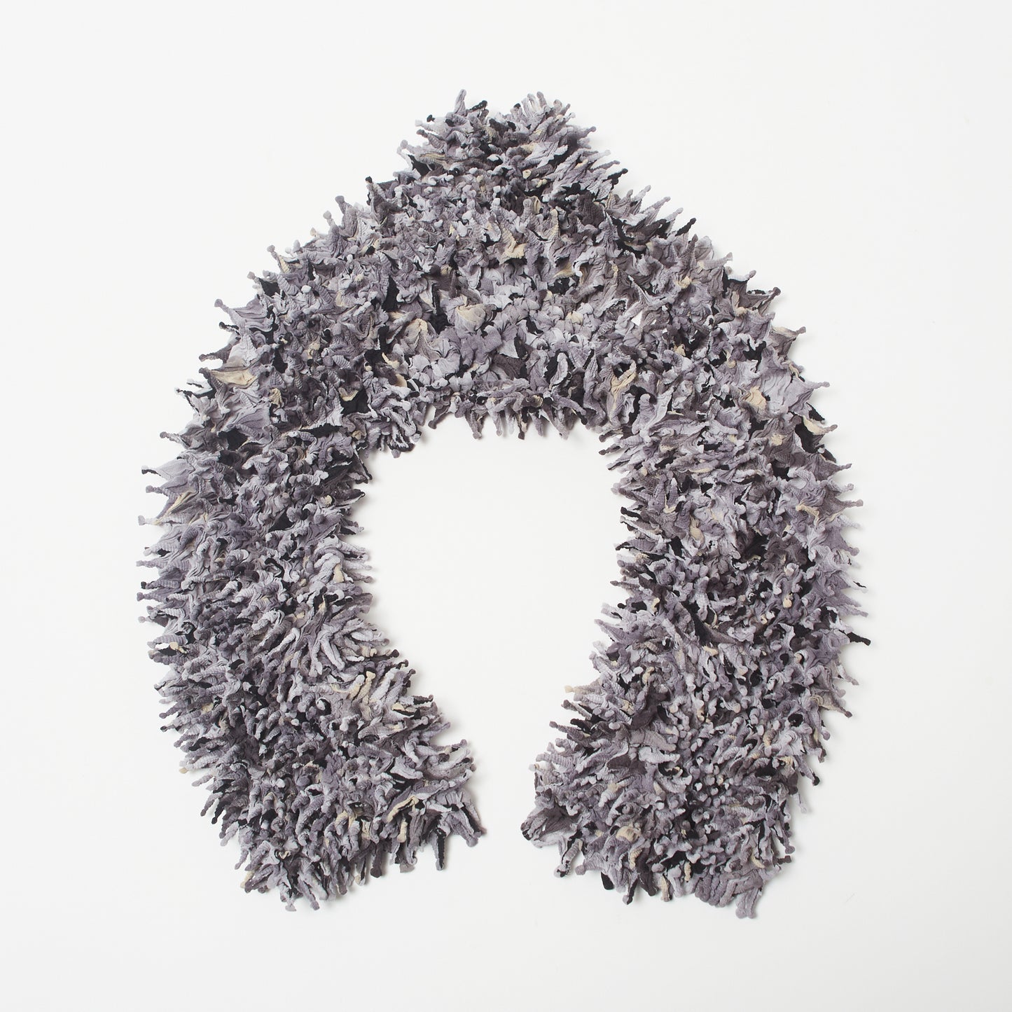 Spiky Shibori Super Crop Top with Bell Sleeves - Random-Dyed Chiffon