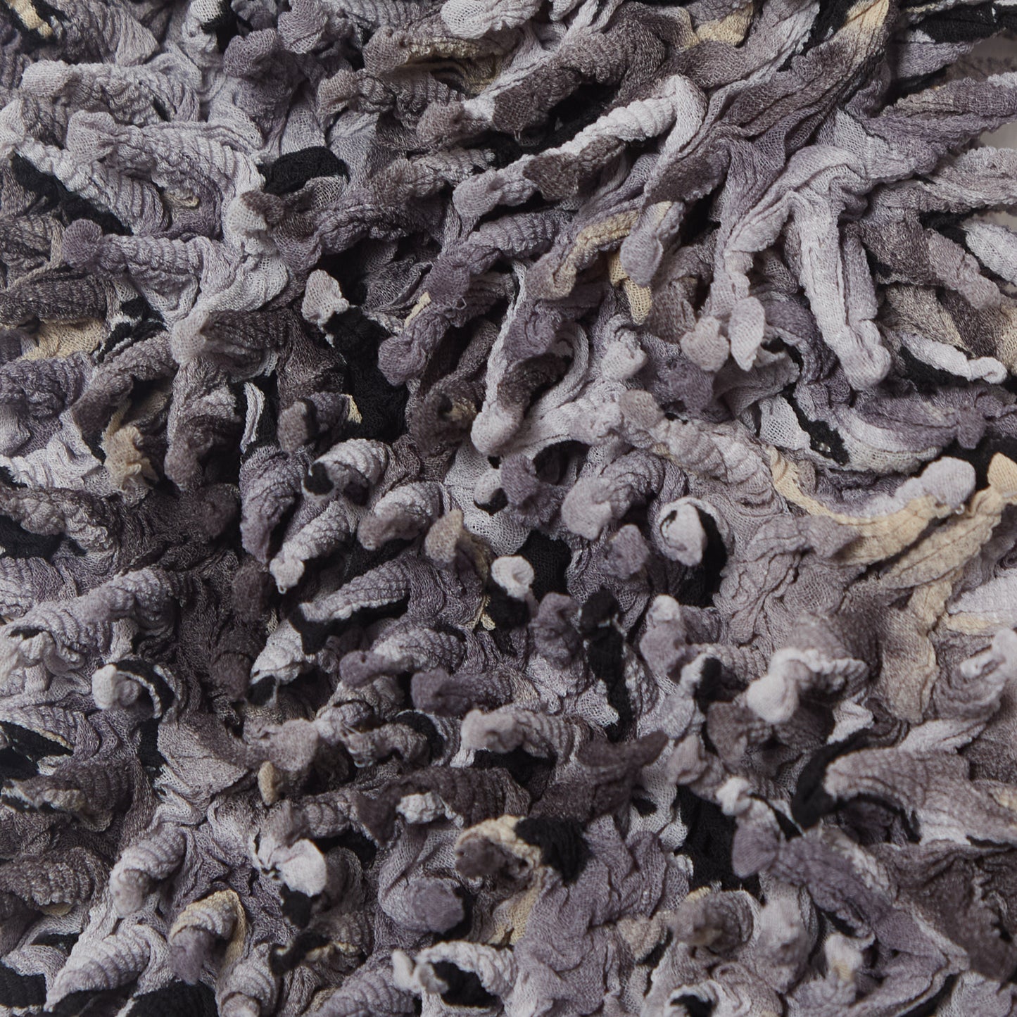 Spiky Shibori Super Crop Top with Bell Sleeves - Random-Dyed Chiffon