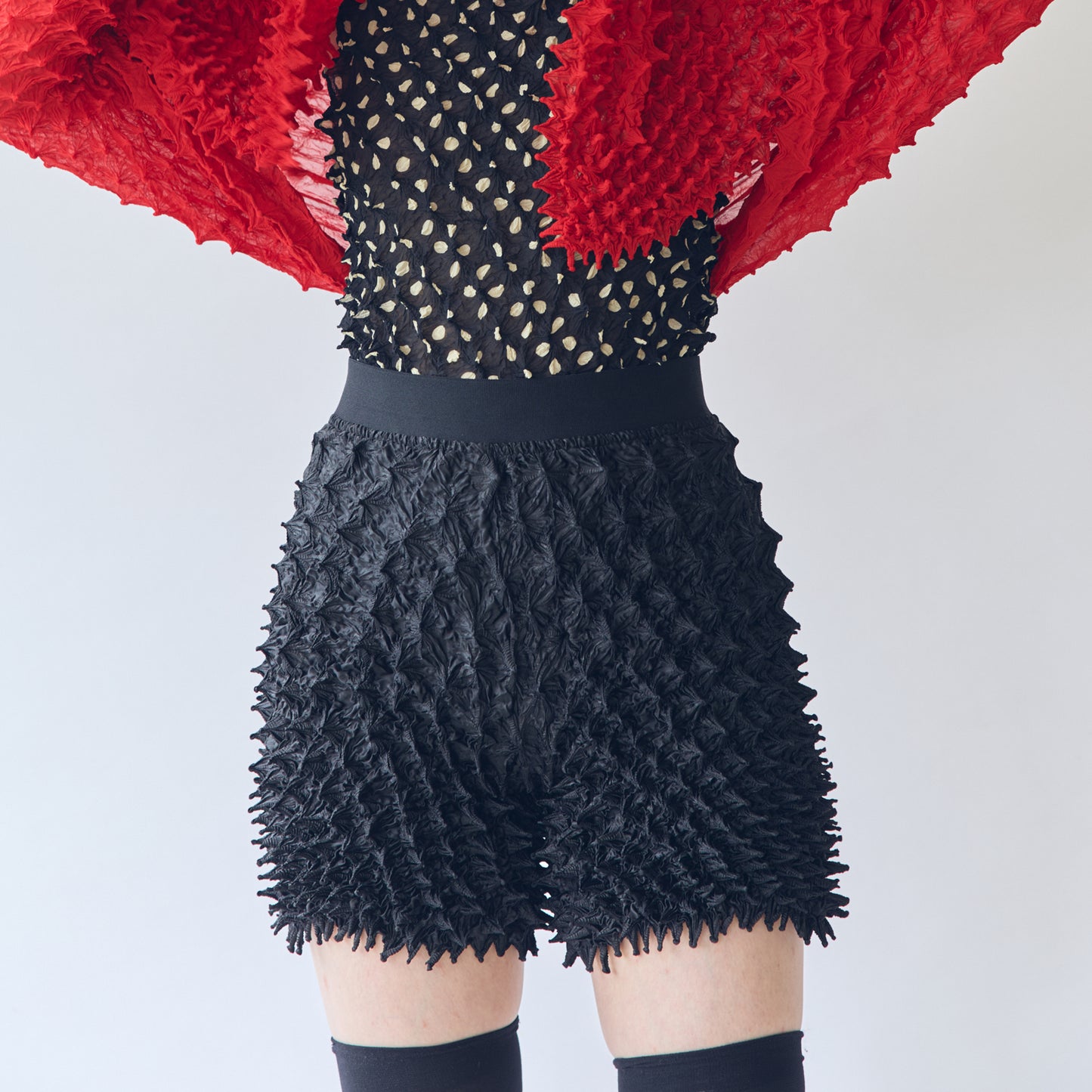 Spiky Shibori Shorts