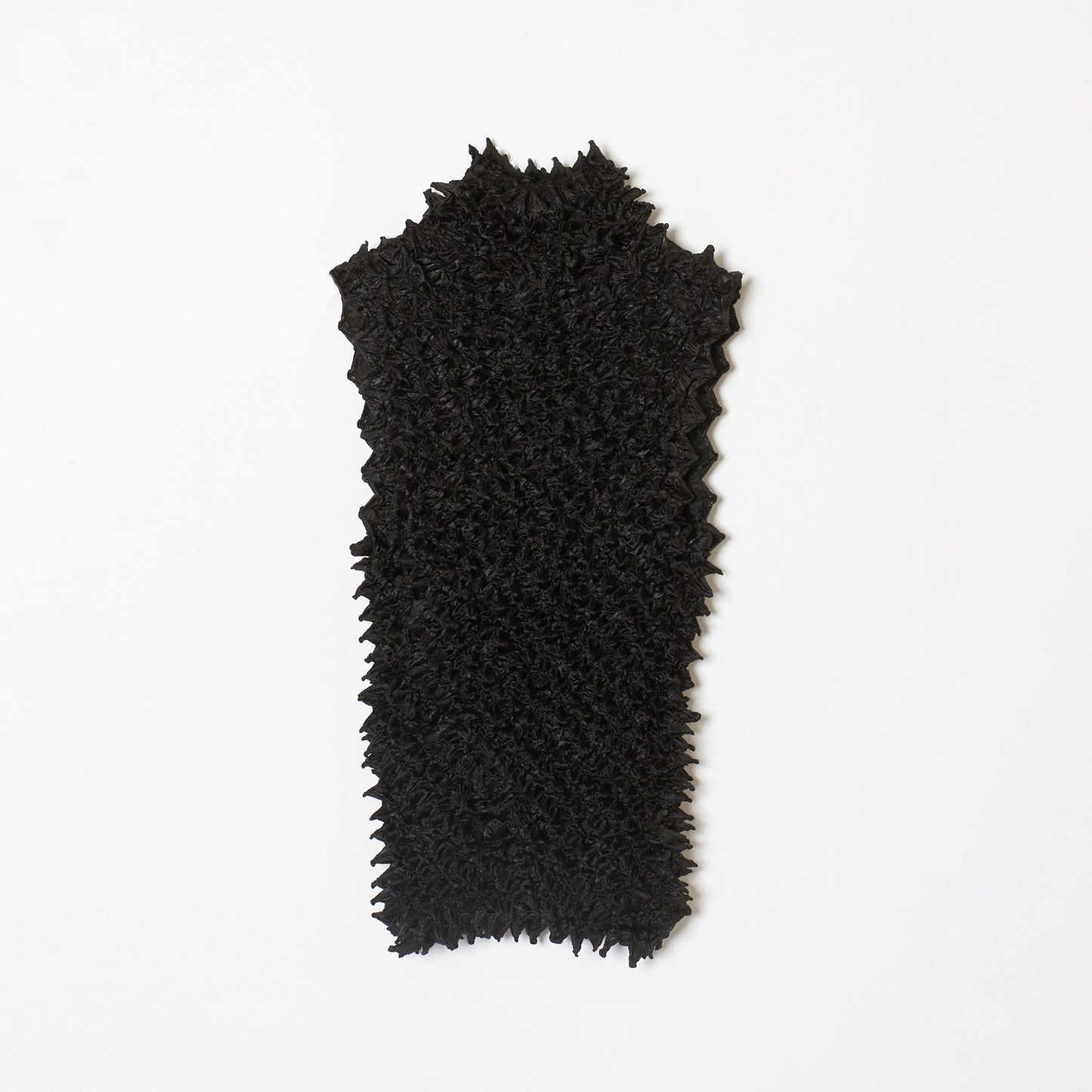 Spiky Shibori Sleeveless Turtleneck Top - Satin