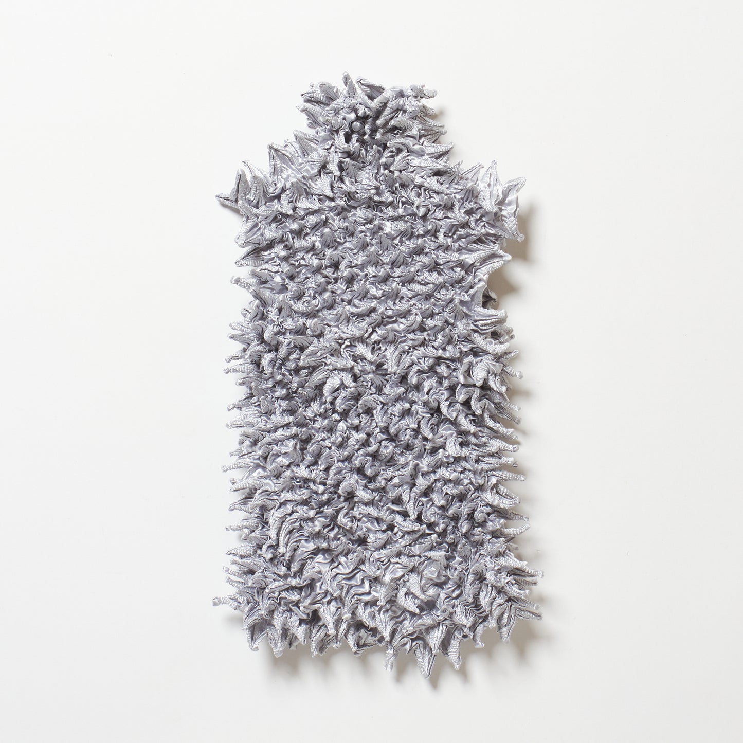 Spiky Shibori Sleeveless Turtleneck Top - Satin