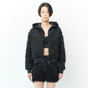 Spiky Shibori Zip Hoodie Jacket