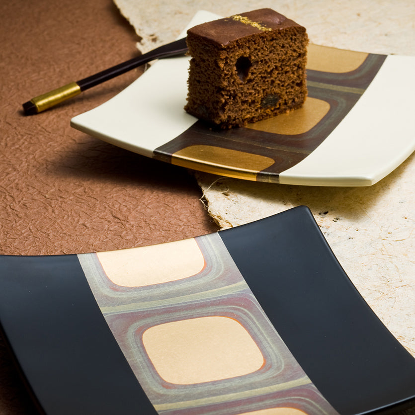 KODAIHAKU Two Square Plates Set - Black S