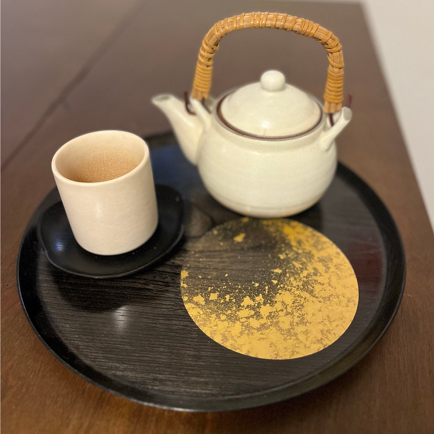 OBOROZUKI Gold Leaf Lacquerware Tray