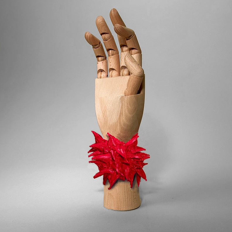 Spiky Shibori Bracelet Narrow Width Metallic