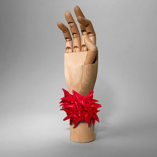 Spiky Shibori Bracelet Narrow Width Metallic