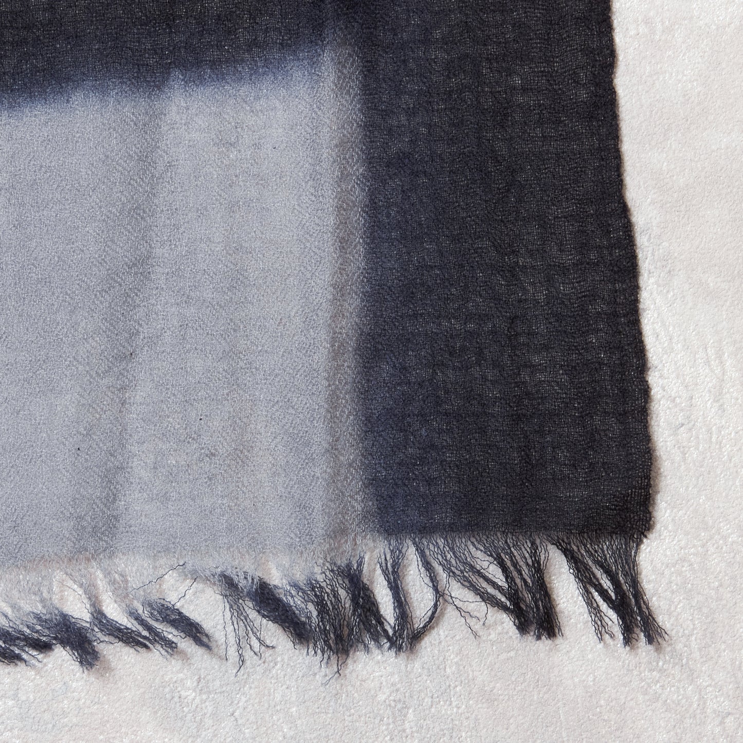 Cashmere Scarf with Itajime Shibori - Large