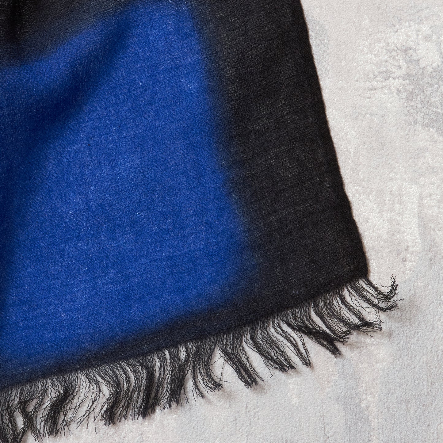 Cashmere Scarf with Itajime Shibori - Large