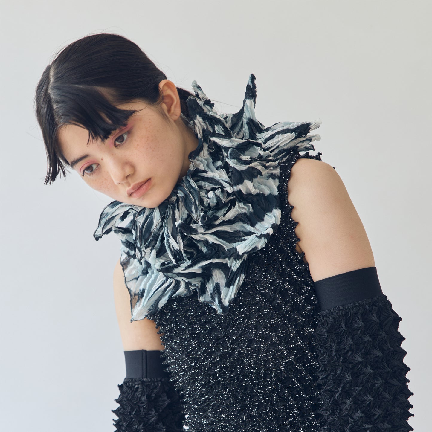 OBai Shibori WA Necklace-Zebra Stripes