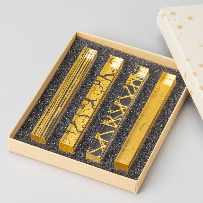 TSUYABI 4-Piece Gold Cutlery Rests