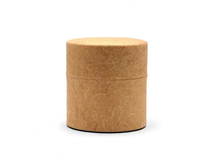Mikan Orange Washi Paper Wrapped Tea Canister (S) - Japanese Chazutsu