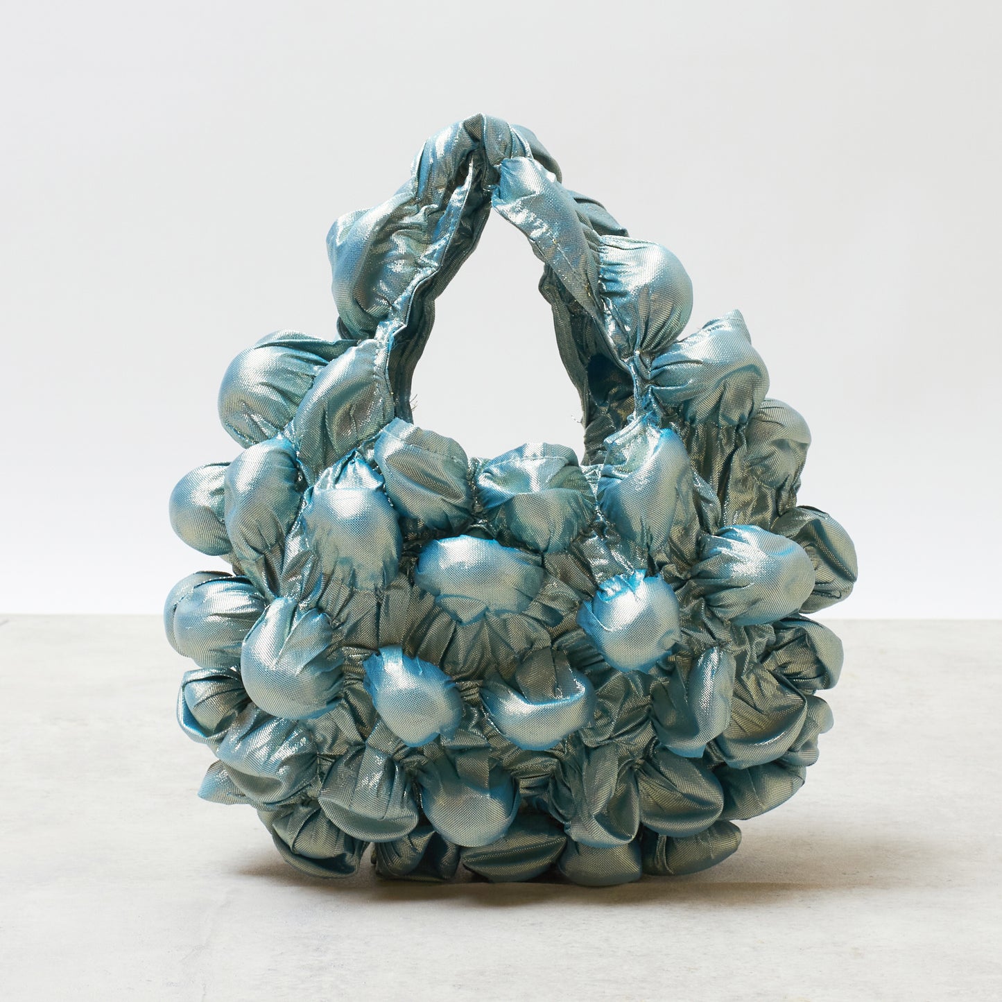 Large Pom-Pom Bag Metallic