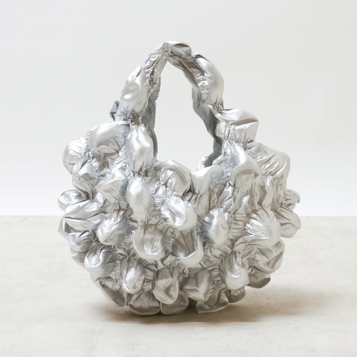 Large Pom-Pom Bag Metallic