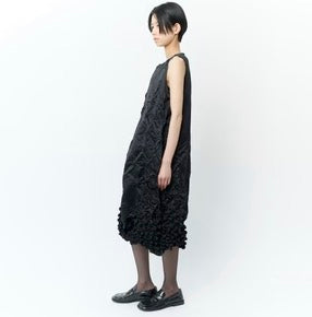Sleeveless Dress with Poco-Poco Shibori