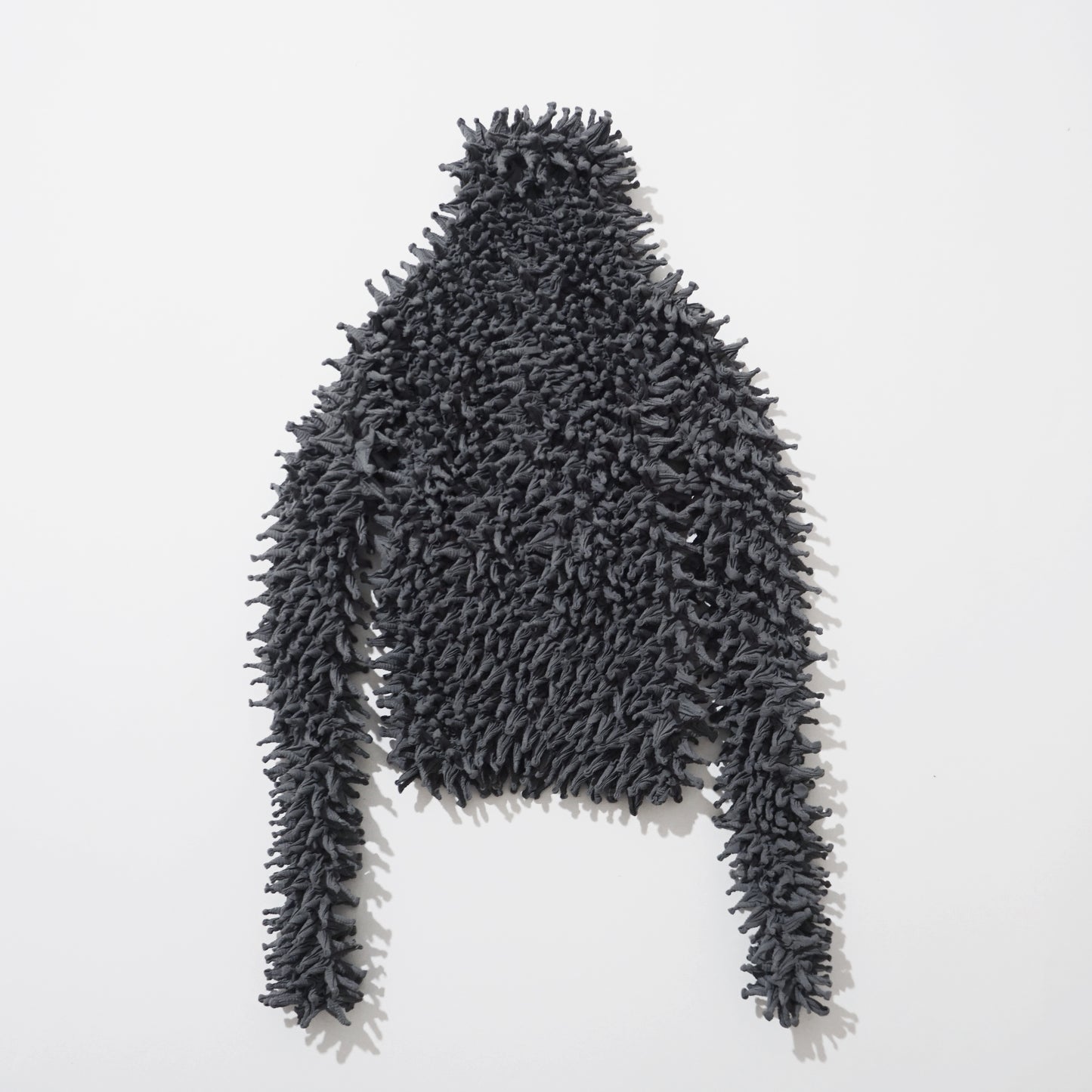 Spiky Shibori Long Sleeve Turtleneck Top - Chiffon