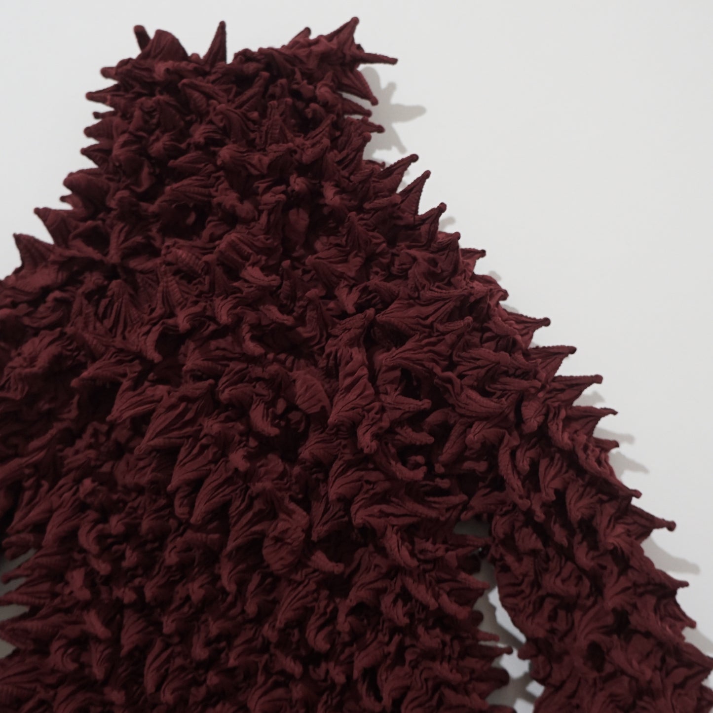 Spiky Shibori Long Sleeve Turtleneck Top - Crepe De Chine