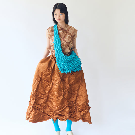 Rolled-up Shibori Skirt - Satin