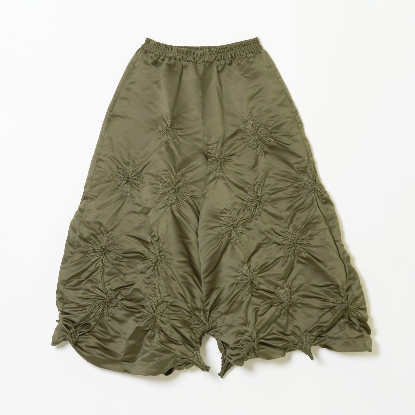 Rolled-up Shibori Pants  - Satin