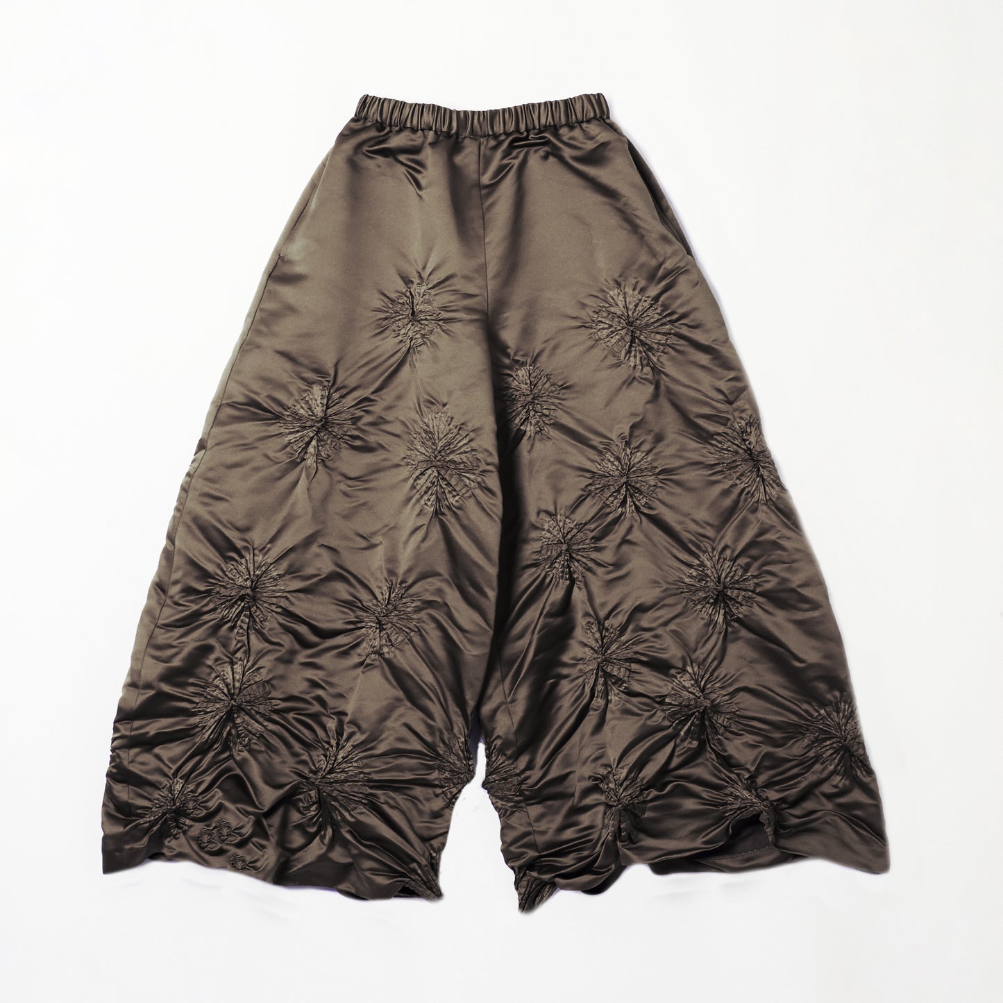 Rolled-up Shibori Pants  - Satin