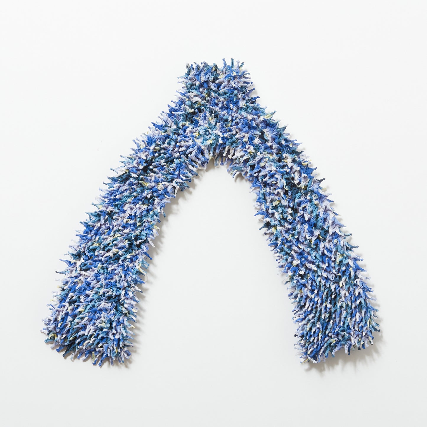 Spiky Shibori Super Crop Top with Bell Sleeves - Random-Dyed Chiffon