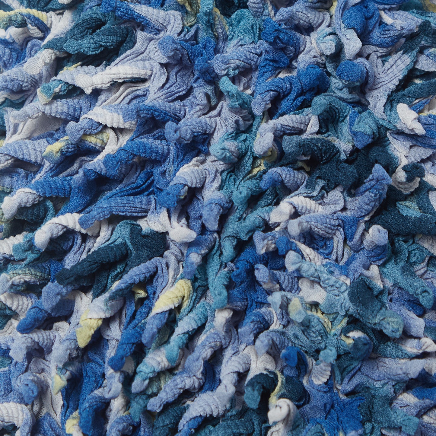 Spiky Shibori Super Crop Top with Bell Sleeves - Random-Dyed Chiffon