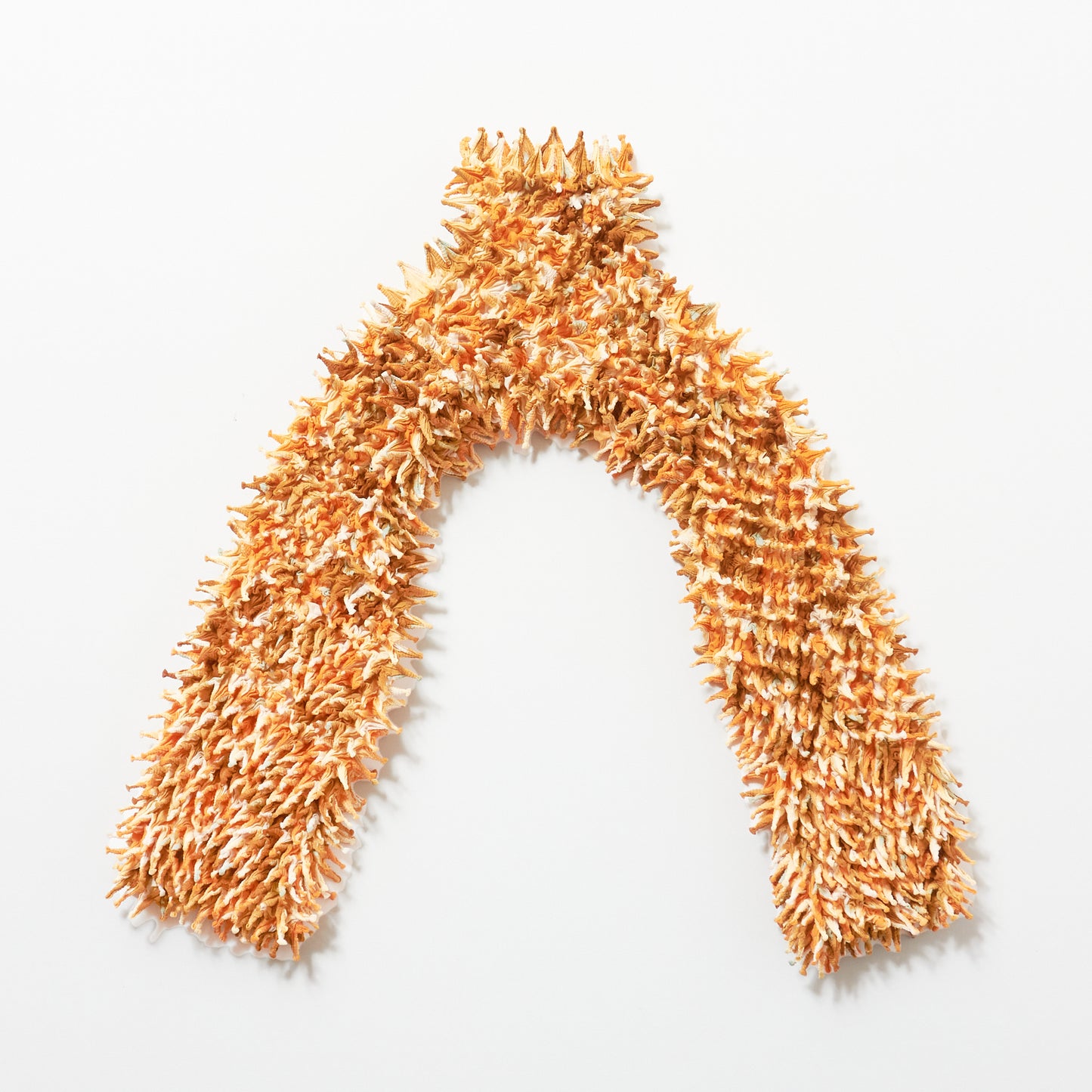 Spiky Shibori Super Crop Top with Bell Sleeves - Random-Dyed Chiffon