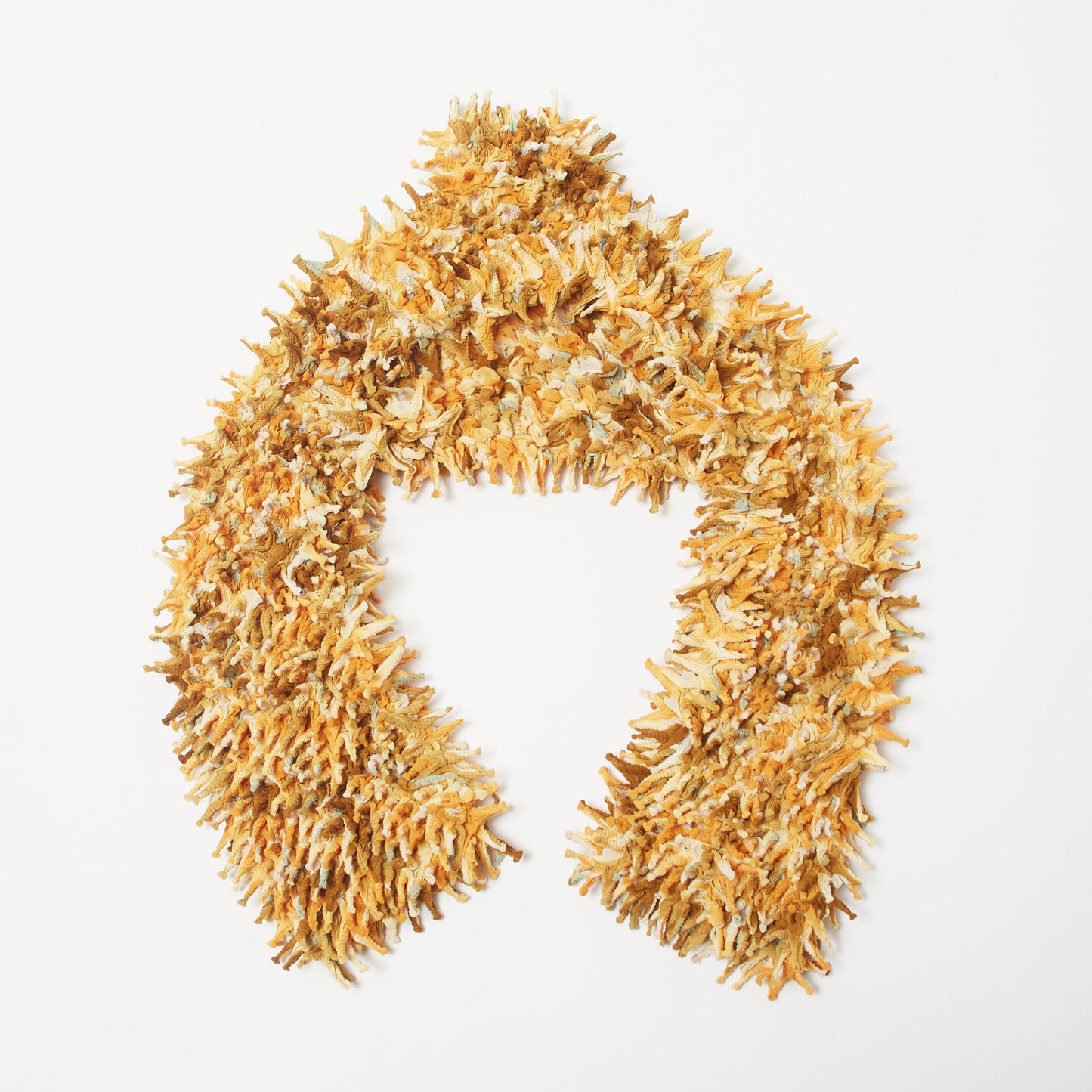 Spiky Shibori Super Crop Top with Bell Sleeves - Random-Dyed Chiffon