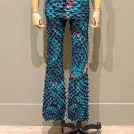 Spiky Shibori Pants With "Nijimi" Pattern