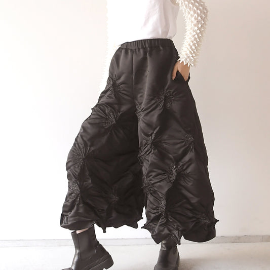 Rolled-up Shibori Pants  - Satin