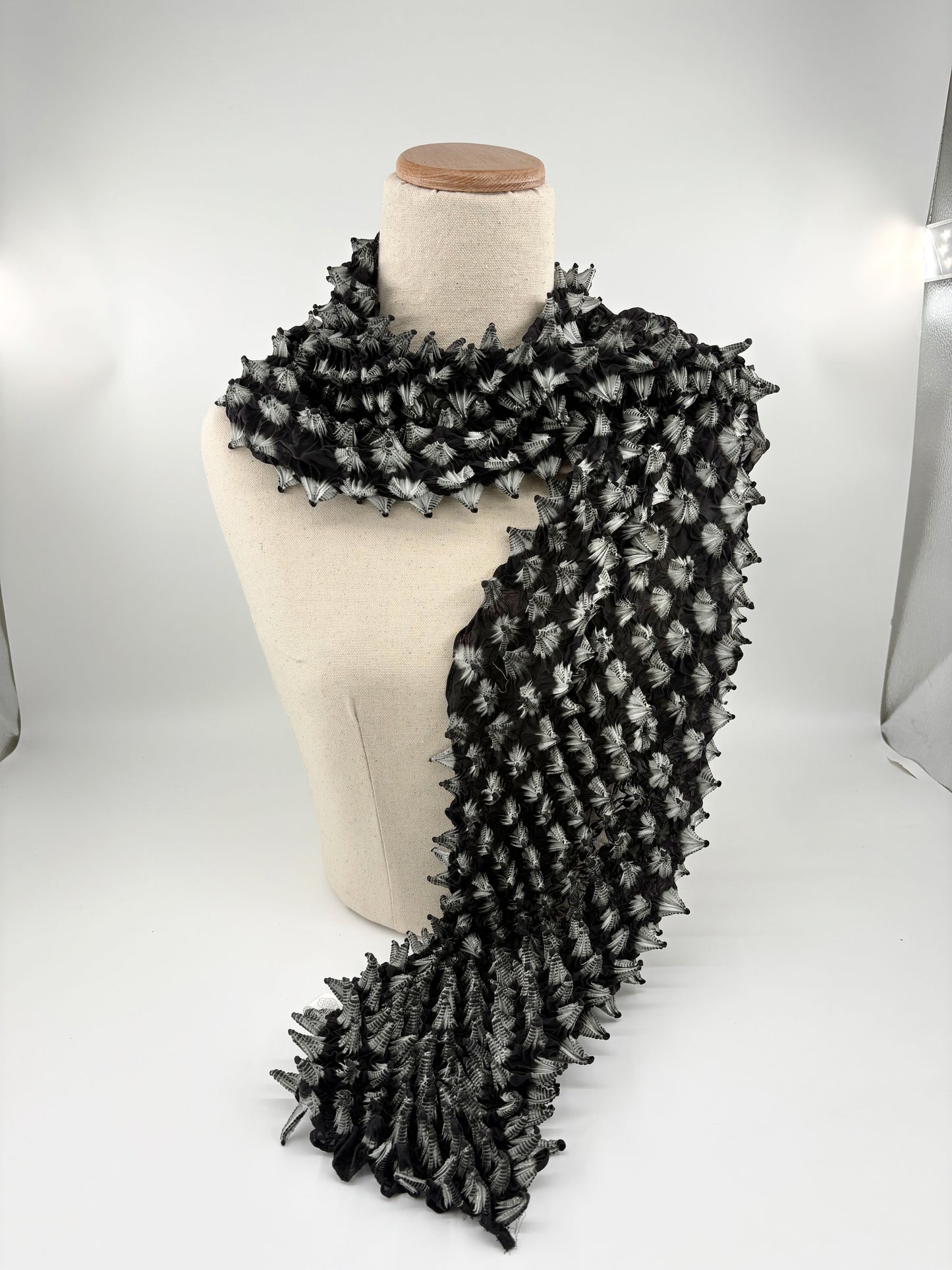 Spiky Shibori Long Scarf