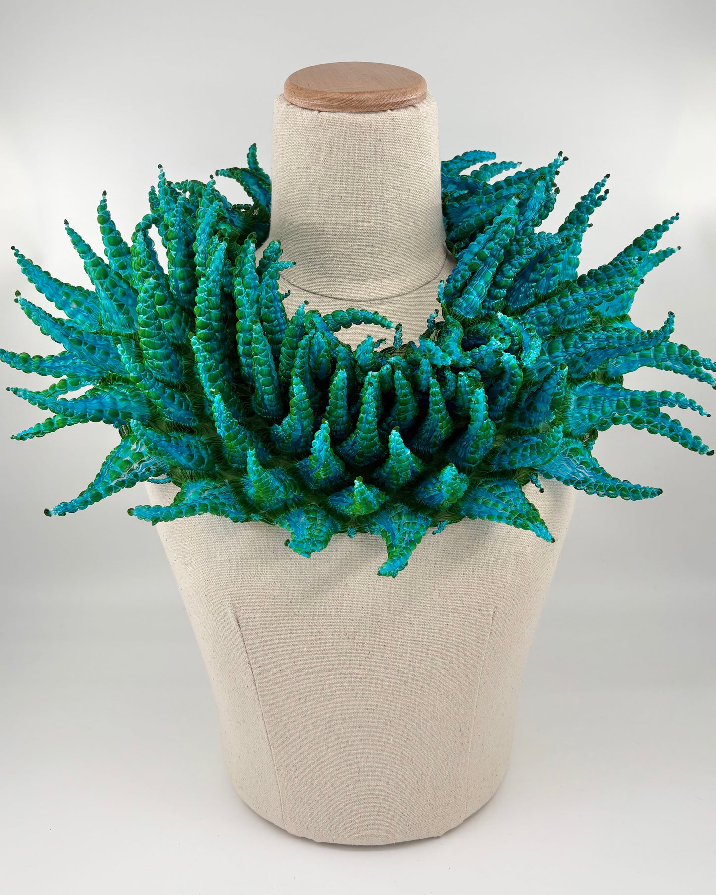 Large Bai Shibori Silk Loop Scarf