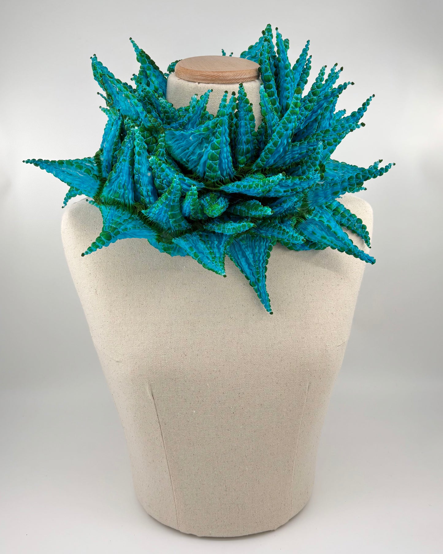 Large Bai Shibori Silk Loop Scarf