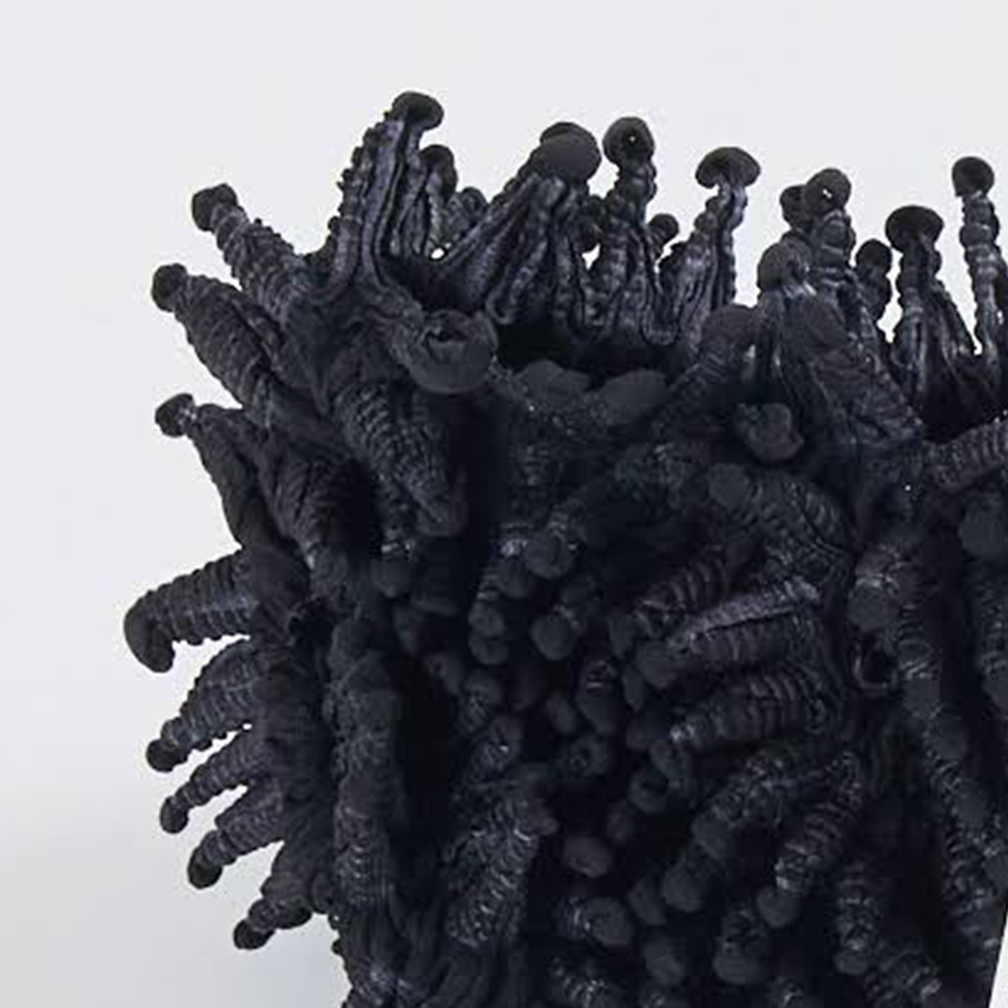 Small Spiky Shibori Wide Width Necklace in Silk