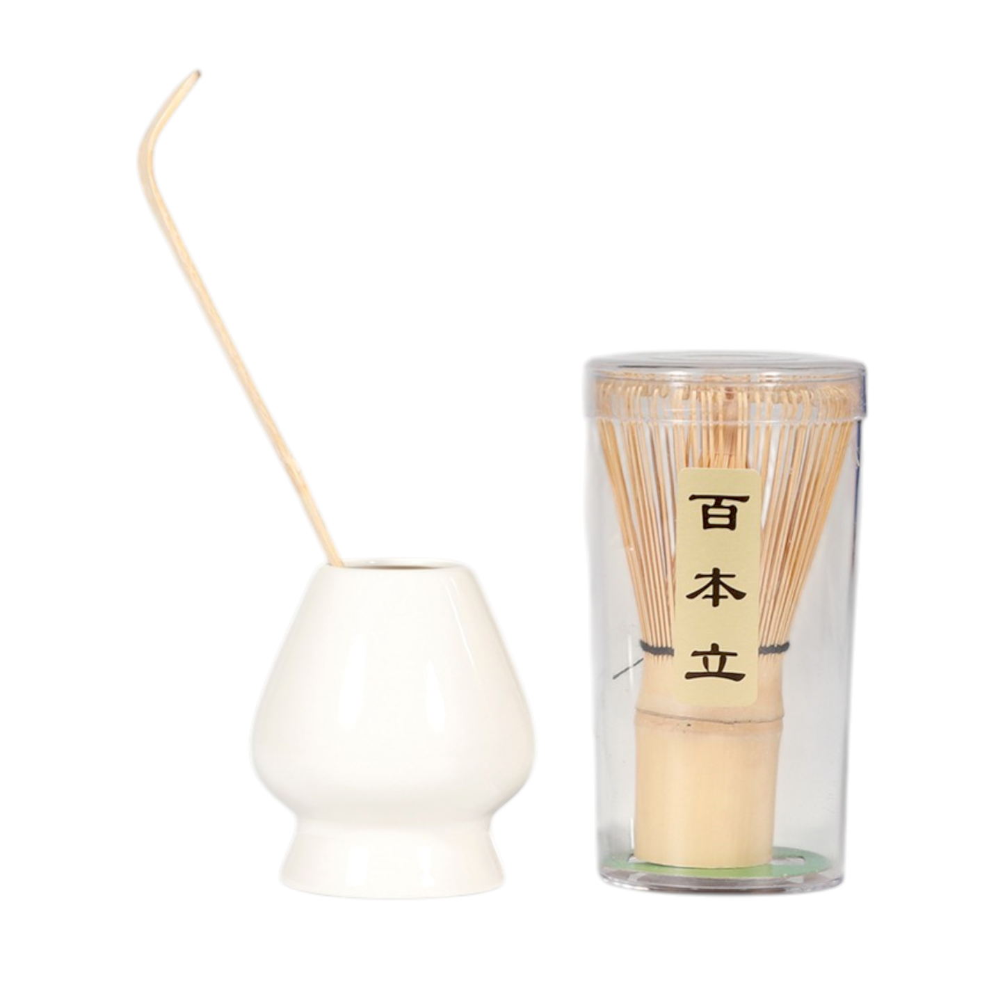 Matcha Whisk White Stand, Chasen and Scoop Set (1/48)