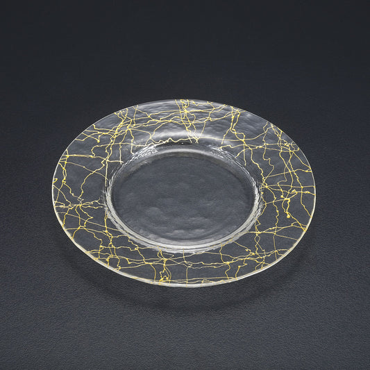 HAKUICHI Gold Thread Glass Plate (S)